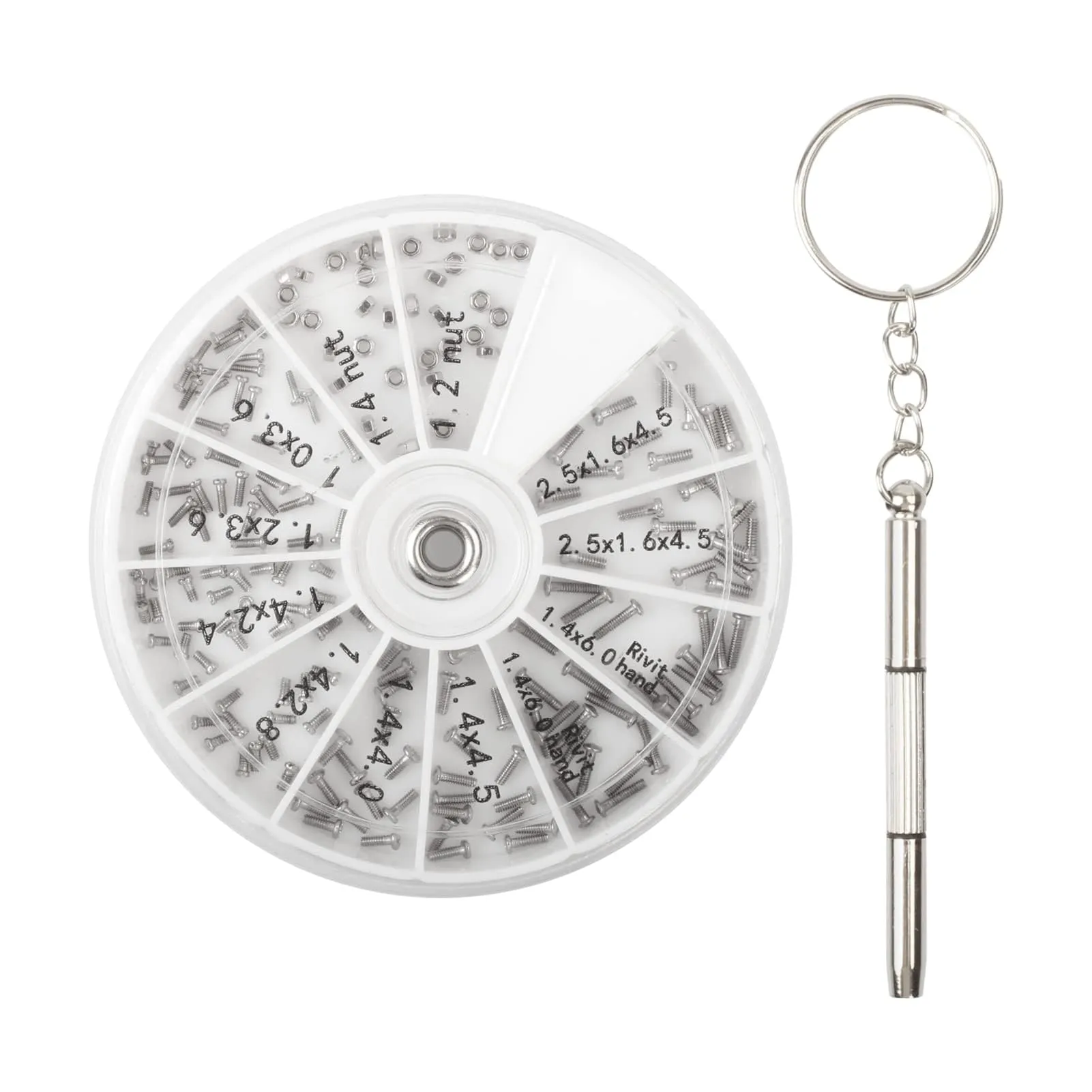 120 PCS Eyeglass Repair Kit，Eye Glass Repairing Tool with Tiny Screws, Nuts, Universal Screwdrivers, Precision Tool for Repairing Eye Glass, Sunglass, Jewelry, Watch