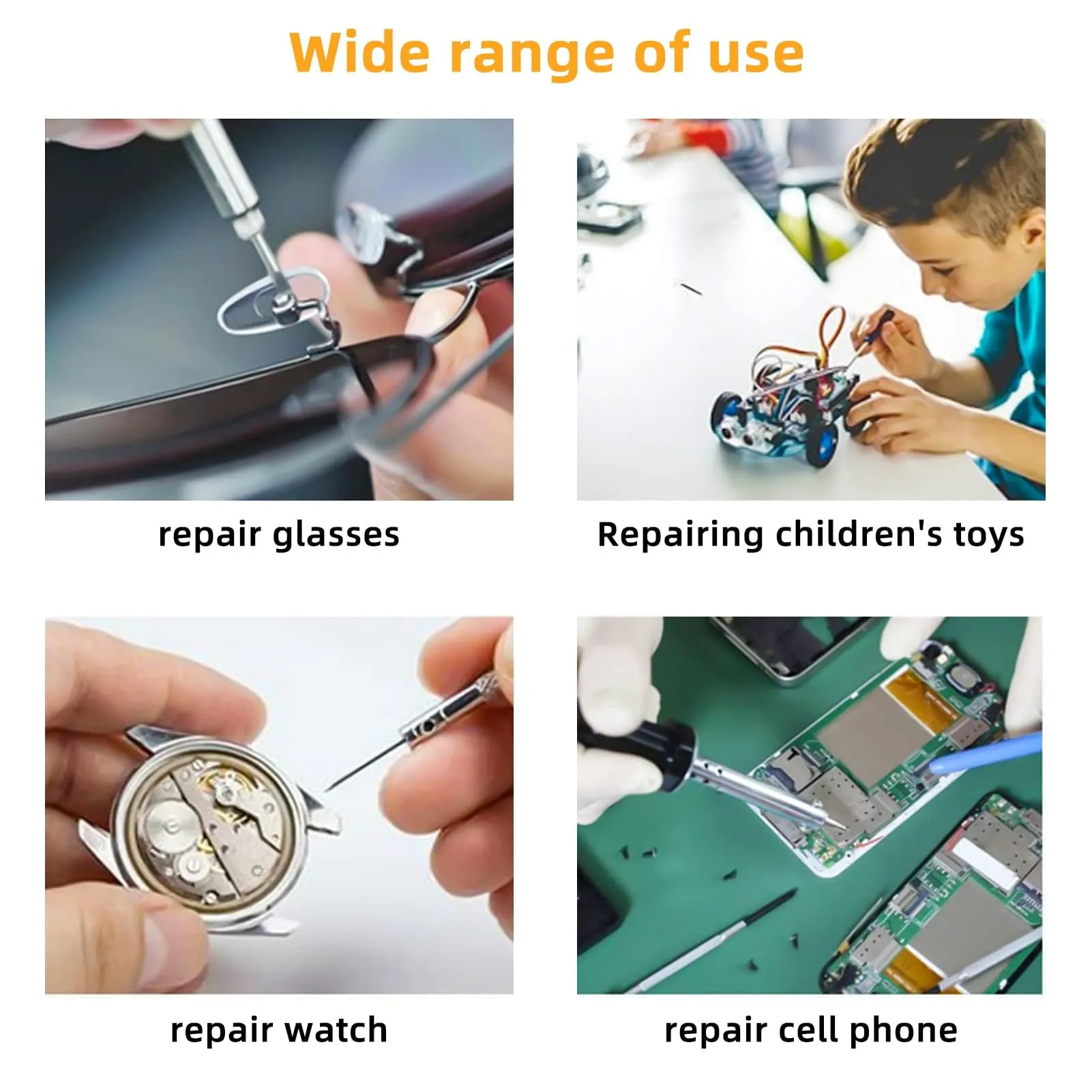 120 PCS Eyeglass Repair Kit，Eye Glass Repairing Tool with Tiny Screws, Nuts, Universal Screwdrivers, Precision Tool for Repairing Eye Glass, Sunglass, Jewelry, Watch