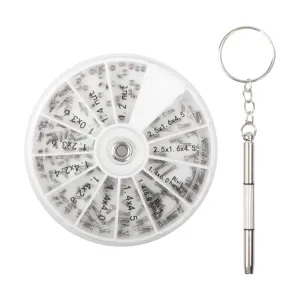120 PCS Eyeglass Repair Kit，Eye Glass Repairing Tool with Tiny Screws, Nuts, Universal Screwdrivers, Precision Tool for Repairing Eye Glass, Sunglass, Jewelry, Watch