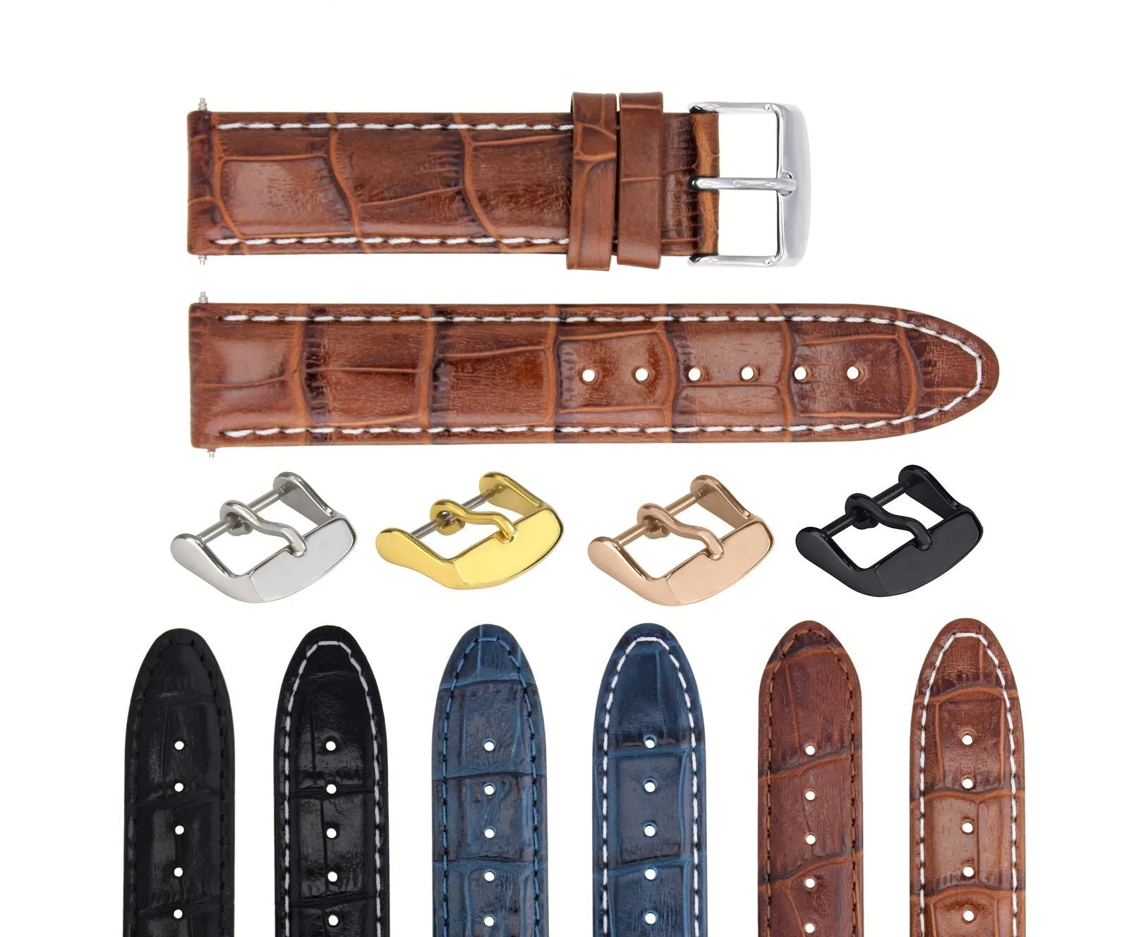 18-19-20-22-24MM  GENUINE LEATHER WATCH BAND STRAP FOR BREITLING WATCH