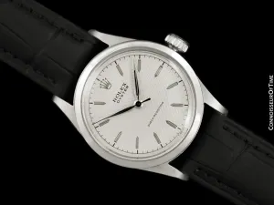 1953 Rolex Oyster Shock-Resisting Classic Vintage Mens Handwound Watch - Stainless Steel