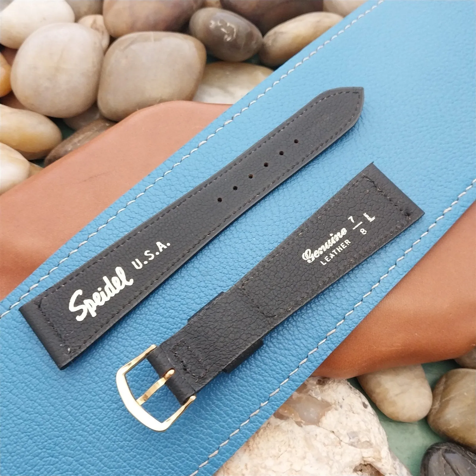 1960s Vintage Watch Band Classic 22mm Speidel USA Unused Long Tapered Strap