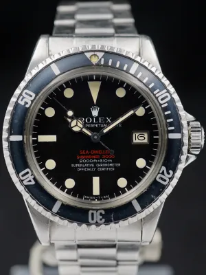 1967 Rolex Double Red Sea-Dweller "kissing 40" (Ref. 1665) With Papers