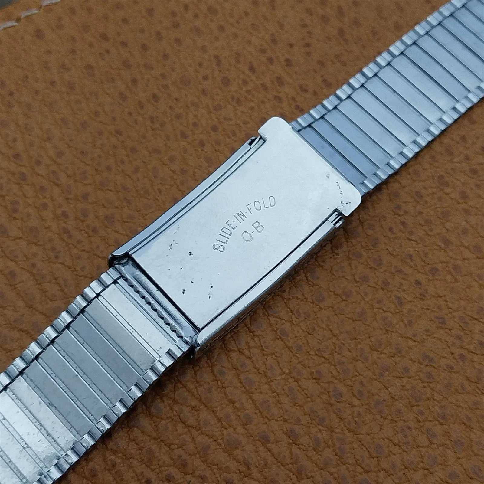 19mm 18mm 1920s-1930s Chrome Plated Art Deco Coat of Mail Vintage Watch Band