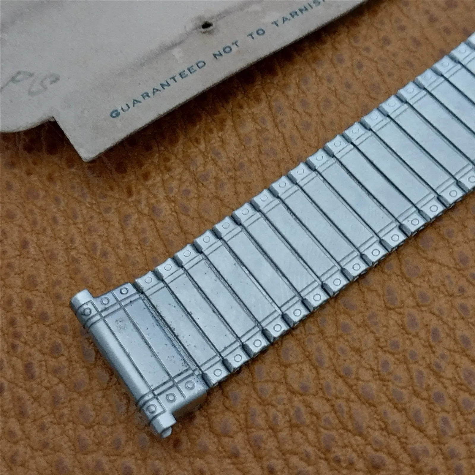 19mm 18mm 1920s-1930s Chrome Plated Art Deco Coat of Mail Vintage Watch Band