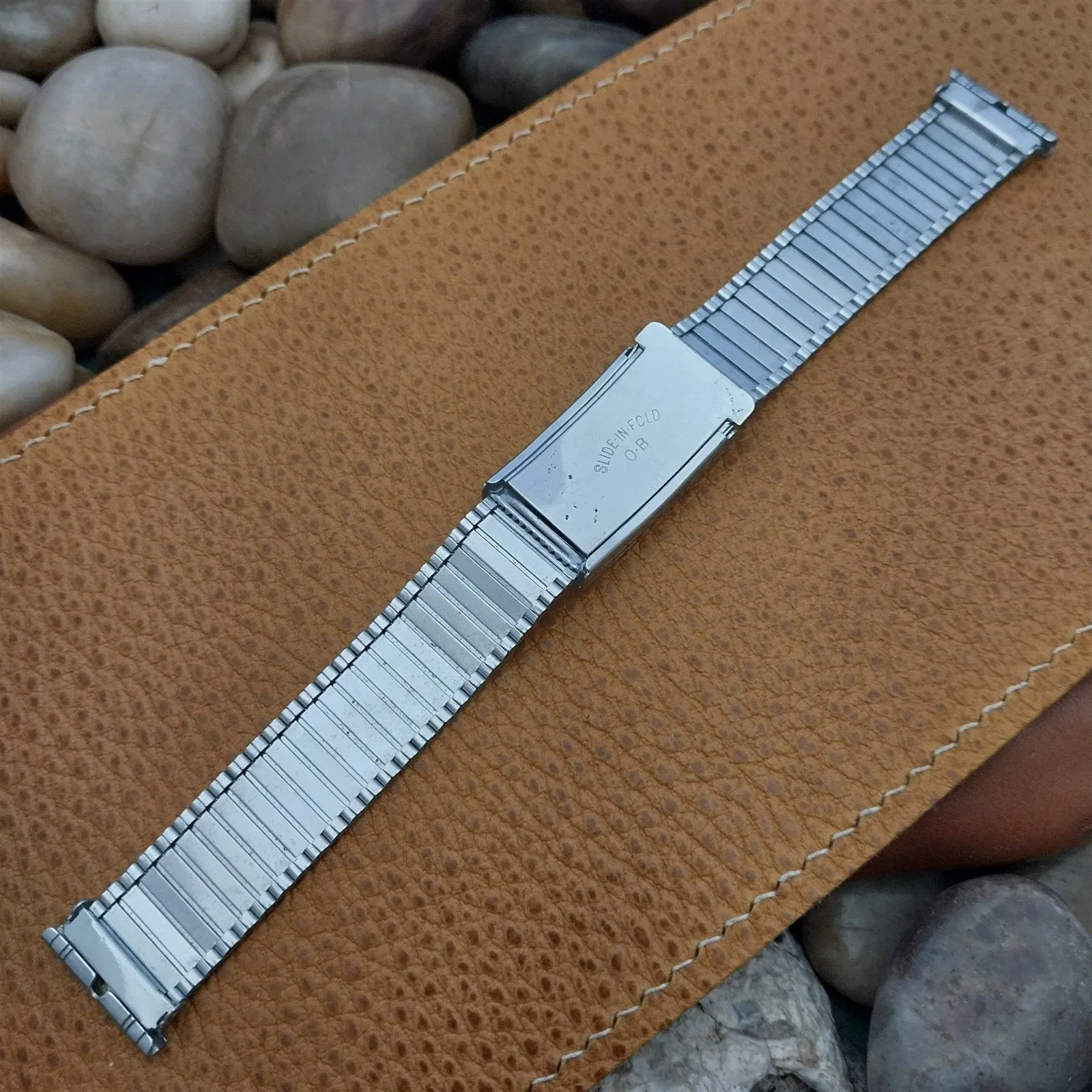 19mm 18mm 1920s-1930s Chrome Plated Art Deco Coat of Mail Vintage Watch Band