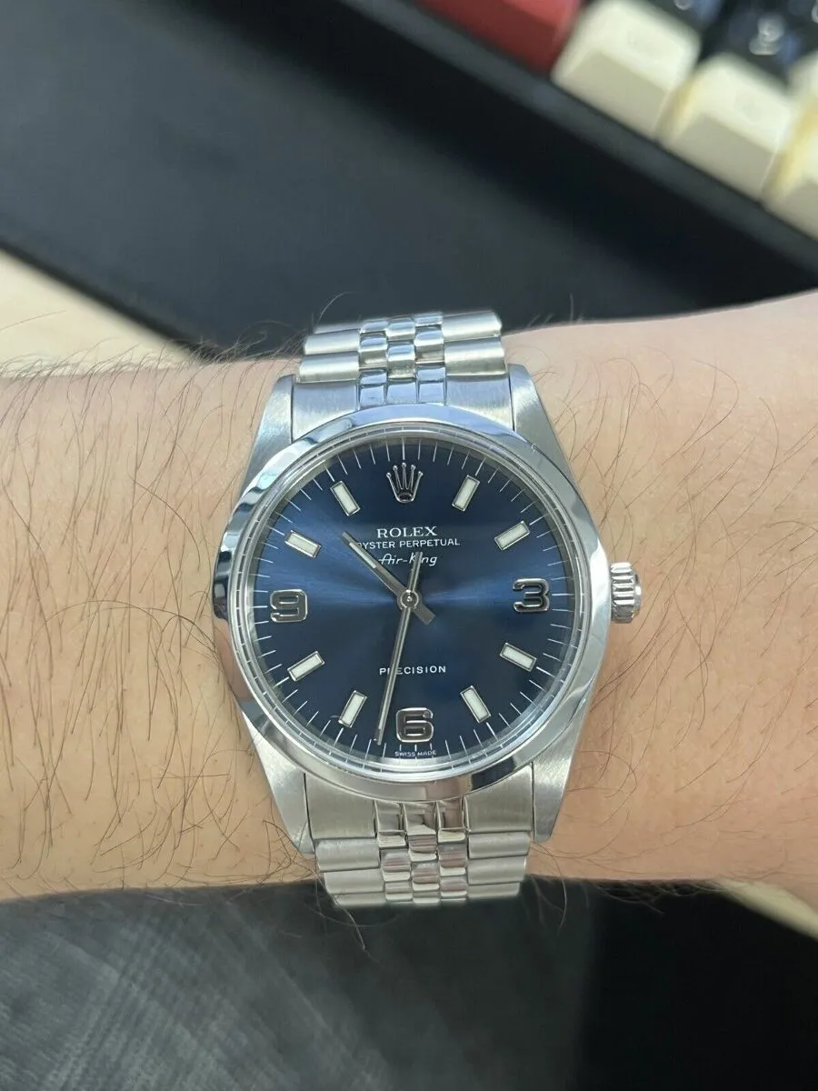 19MM JUBILEE WATCH BAND FOR 34MM ROLEX PERPETUAL DATE 14000, 14000M,14010,14010M