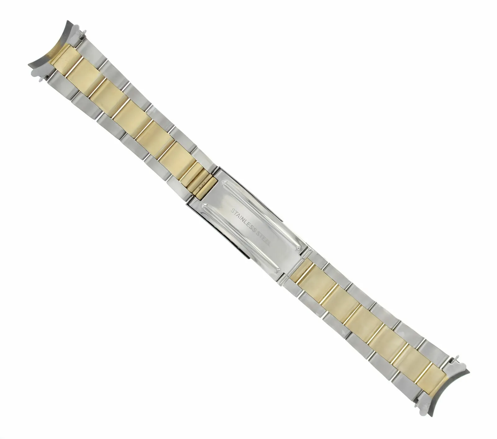 19MM OYSTER WATCH BAND FOR ROLEX OYSTER PERPETUAL 15037 15038 15053 15200 T/TONE