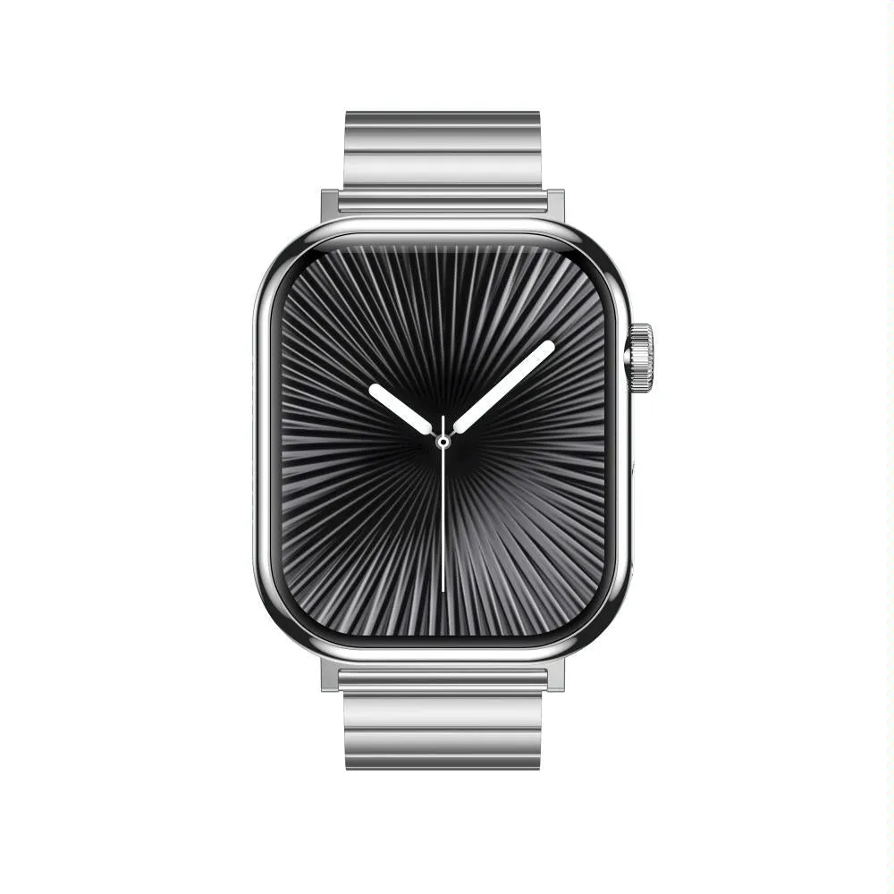2.04 Inch Colour Screen Smart Watch Steel Strap Support Bluetooth Call
