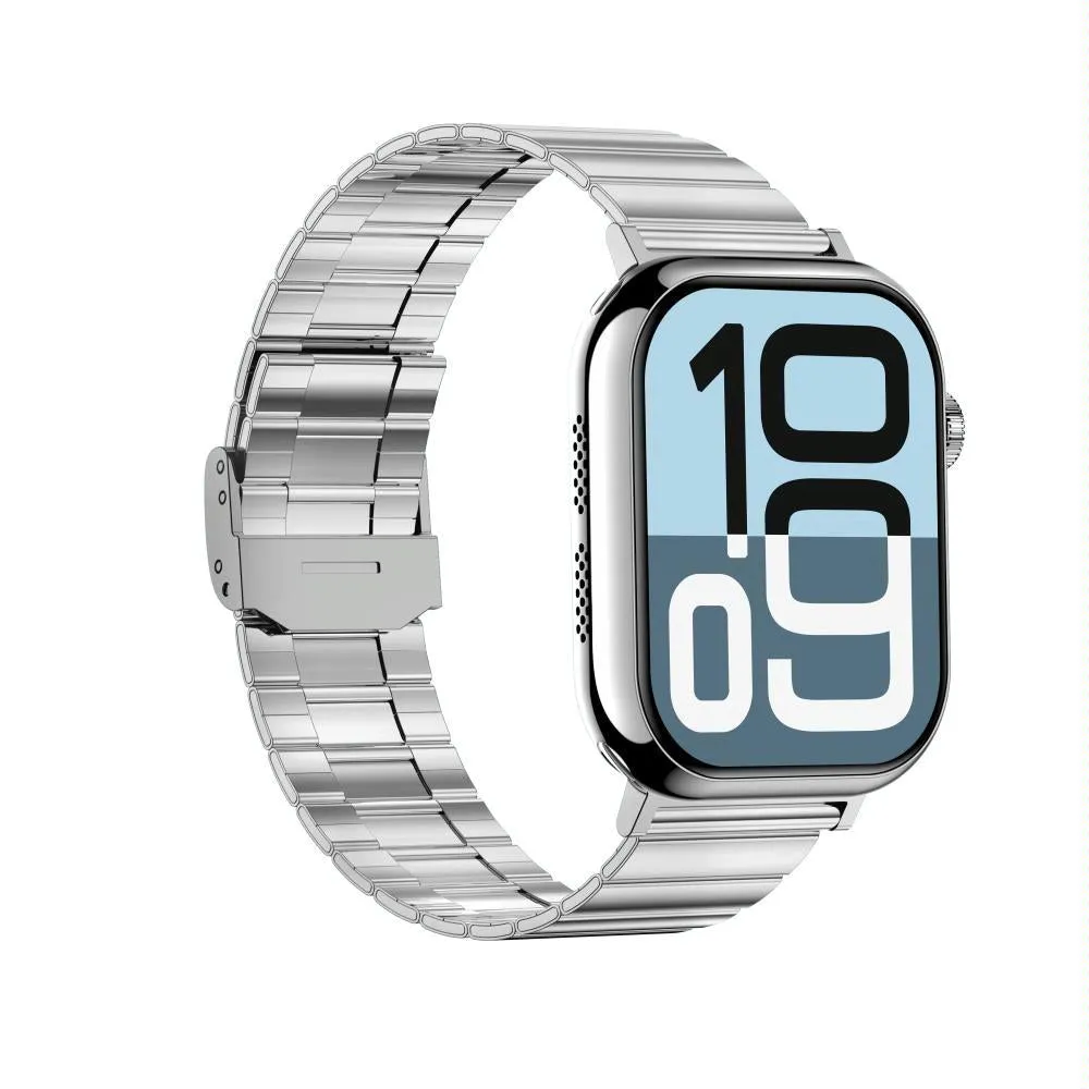 2.04 Inch Colour Screen Smart Watch Steel Strap Support Bluetooth Call