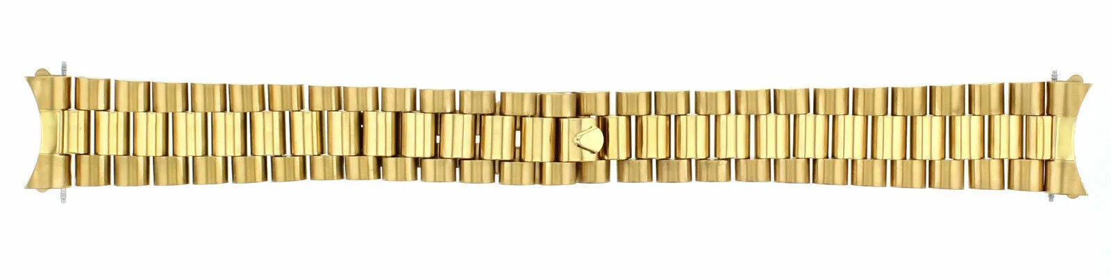 20MM PRESIDENT STYLE WATCH BAND FOR 36MM ROLEX DATEJUST REMOVEABLE  END PIECE GOLD