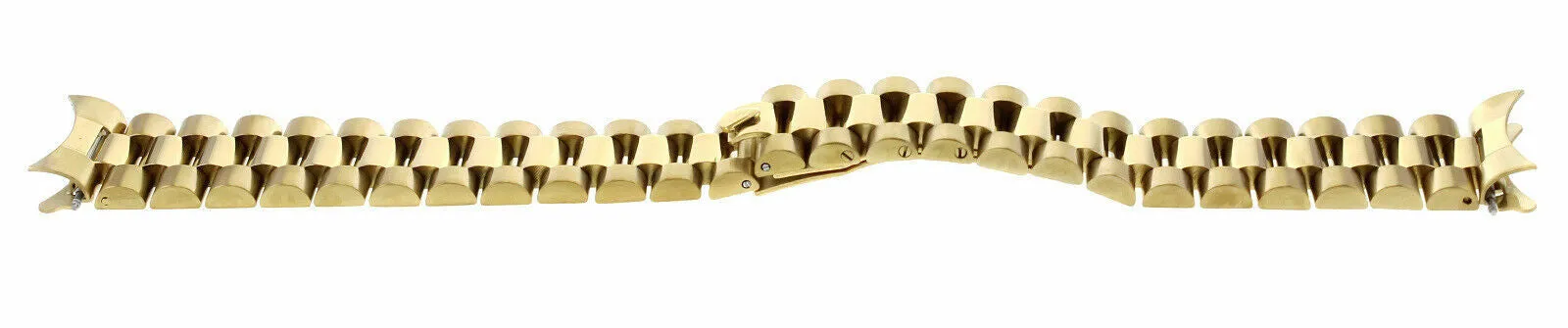 20MM PRESIDENT STYLE WATCH BAND FOR 36MM ROLEX DATEJUST REMOVEABLE  END PIECE GOLD