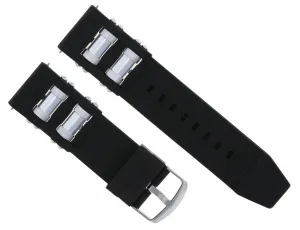 26MM RUBBER WATCH BAND STRAP FOR INVICTA DIVER 1201 1805 1845 1959 3843 BLACK