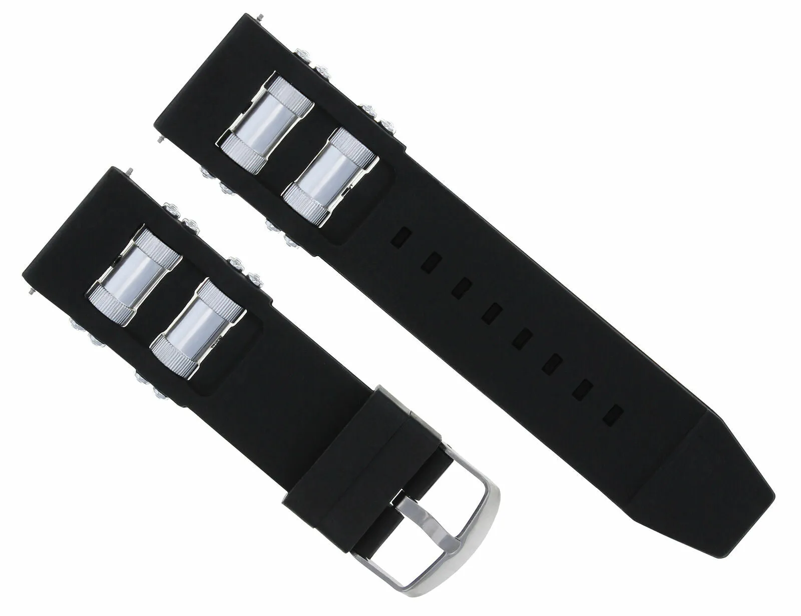 26MM RUBBER WATCH BAND STRAP FOR INVICTA DIVER 1201 1805 1845 1959 3843 BLACK