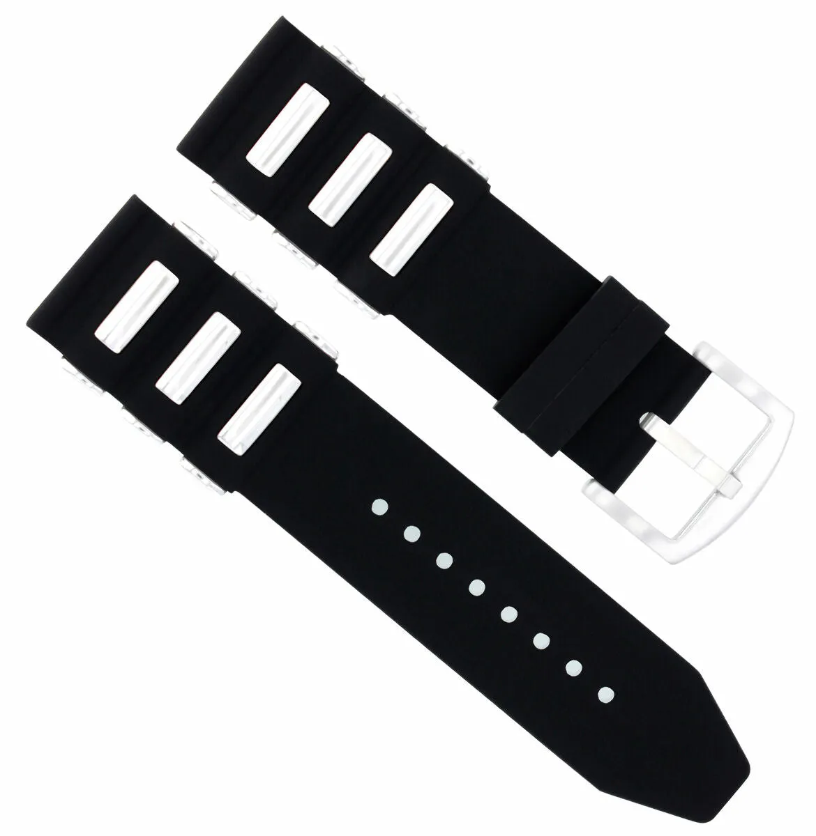 26MM SILICONE RUBBER RUSSIAN DIVER BAND STRAP FOR INVICTA 1435 1798 1037 BLACK