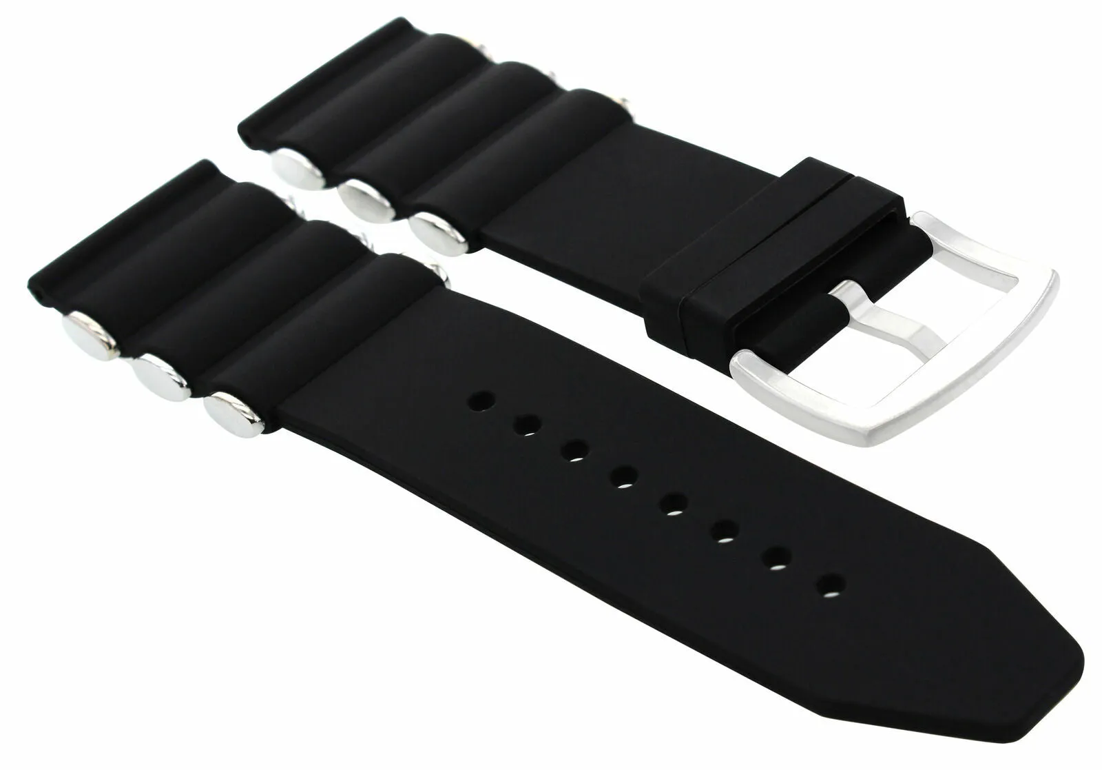 26MM SILICONE RUBBER RUSSIAN DIVER BAND STRAP FOR INVICTA 1435 1798 1037 BLACK