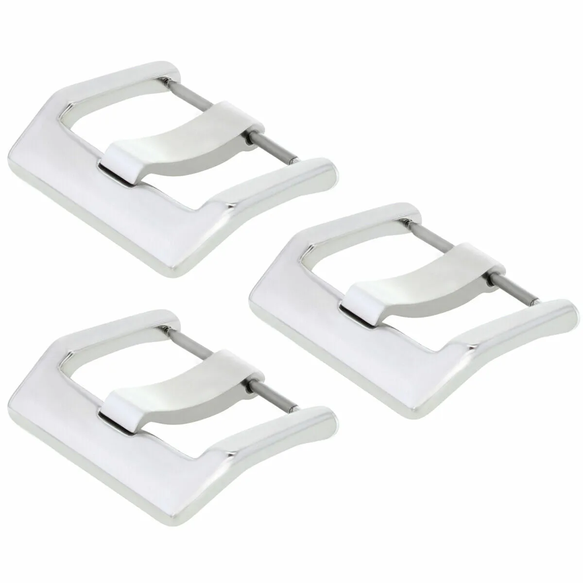 3-22MM BUCKLE FOR BELL & ROSS RUBBER LEATHER BAND STRAP BR01 BR02  BR03 SHINY