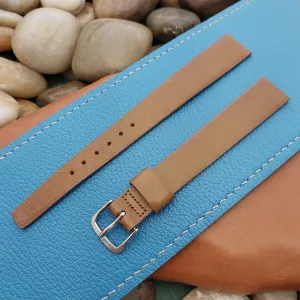 5/8" Kreisler Brown Saddle Leather Long Tapered nos 1960s Vintage Watch Band