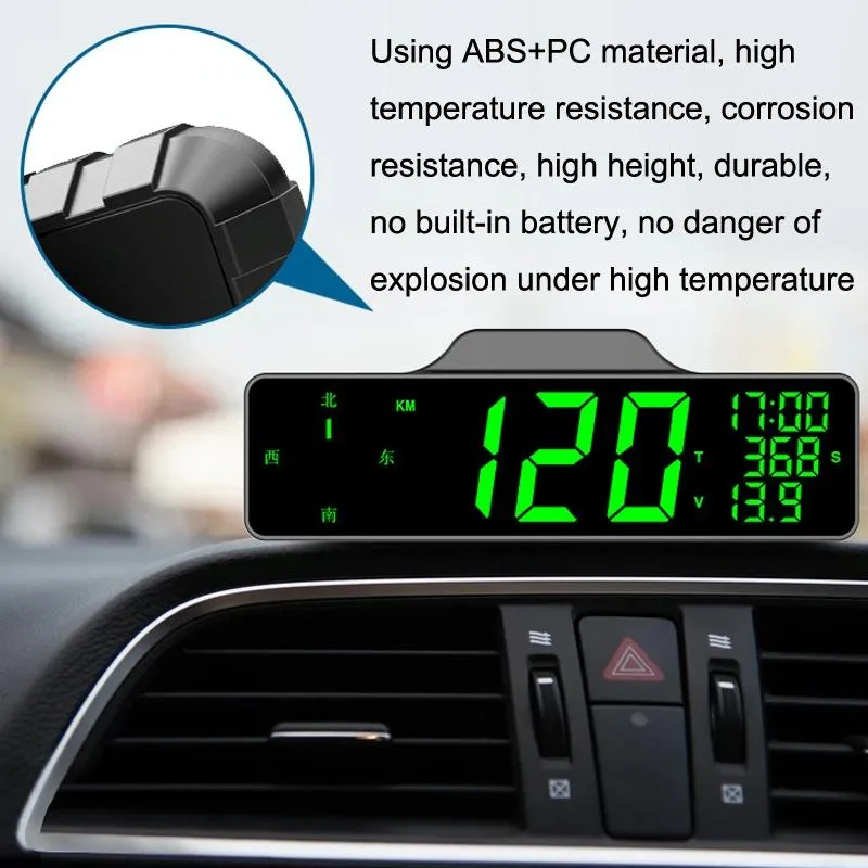 8 Inch Car Hud Gps Speedometer With Compass Multifunction Display