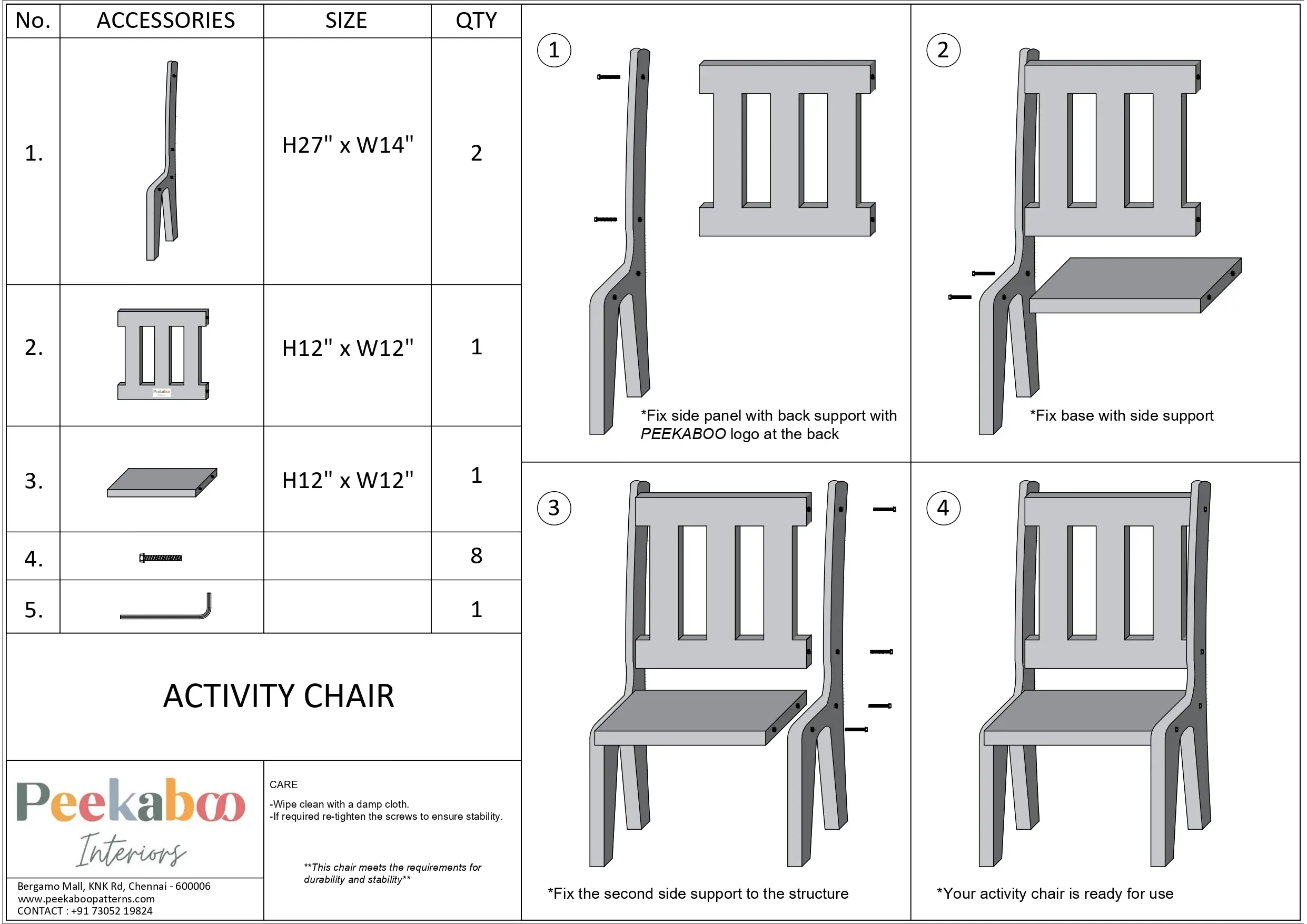 ACTIVITY CHAIR - PINK