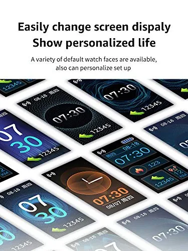 Activity Tracker Fitness Trackers Smart Watch with Body Temperature Heart Rate Blood Pressure Monitor IP68 Waterproof with Sleep Monitor Calorie Step Counter for Women Men
