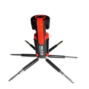 All-in-One 8-Piece Screwdriver Kit with Built-in LED Light