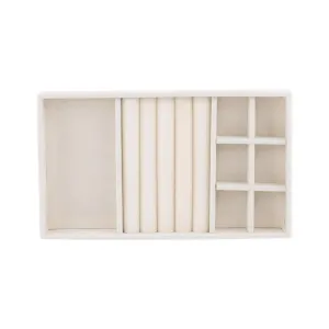Anyhouz Jewelry Storage Beige Design F Display Tray Drawer Storage Jewellery Holder For Ring Earrings Necklace Bracelet