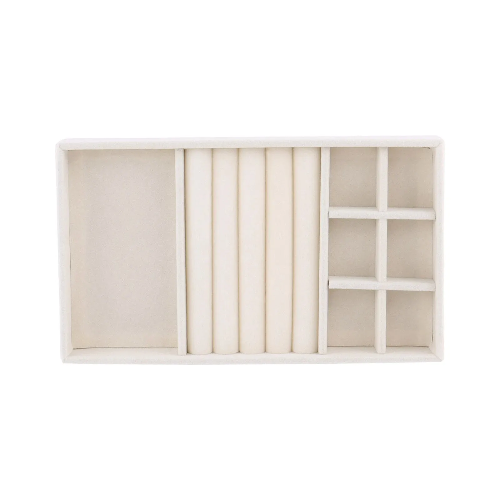 Anyhouz Jewelry Storage Beige Design F Display Tray Drawer Storage Jewellery Holder For Ring Earrings Necklace Bracelet