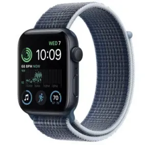 Apple Watch Series 8 GPS, 45mm Midnight Aluminium Case with Storm Blue Sport Loop - Very Good