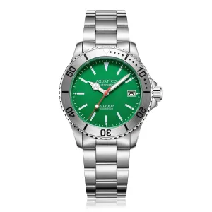 Aquatico Dolphin 38mm Dive Watch Green Dial (NH35)