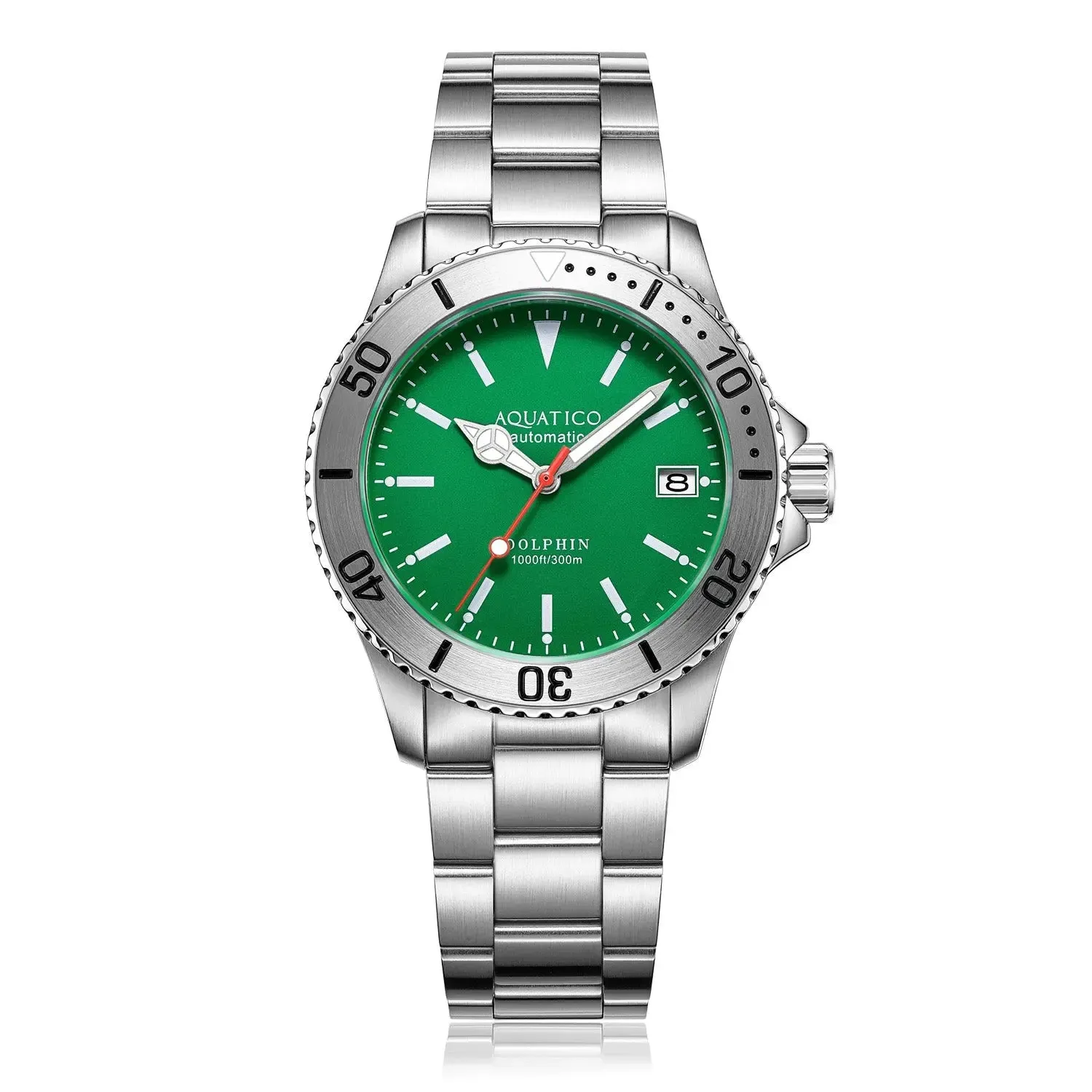 Aquatico Dolphin 38mm Dive Watch Green Dial (NH35)