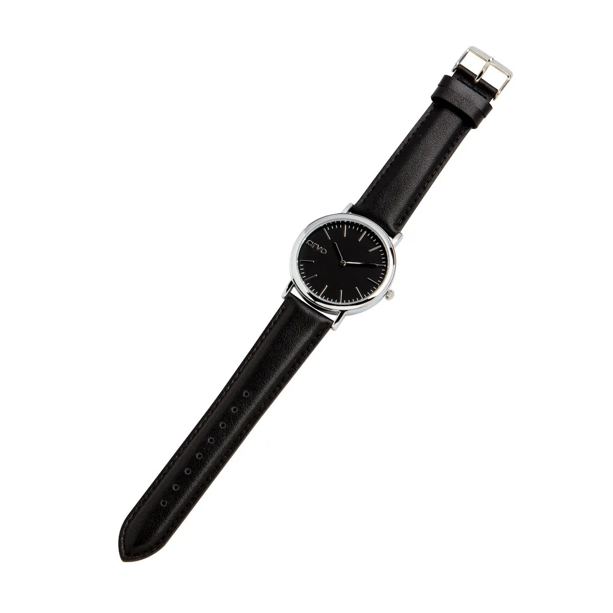 Arvo Black Time Sawyer Watch - Black Leather by Arvo