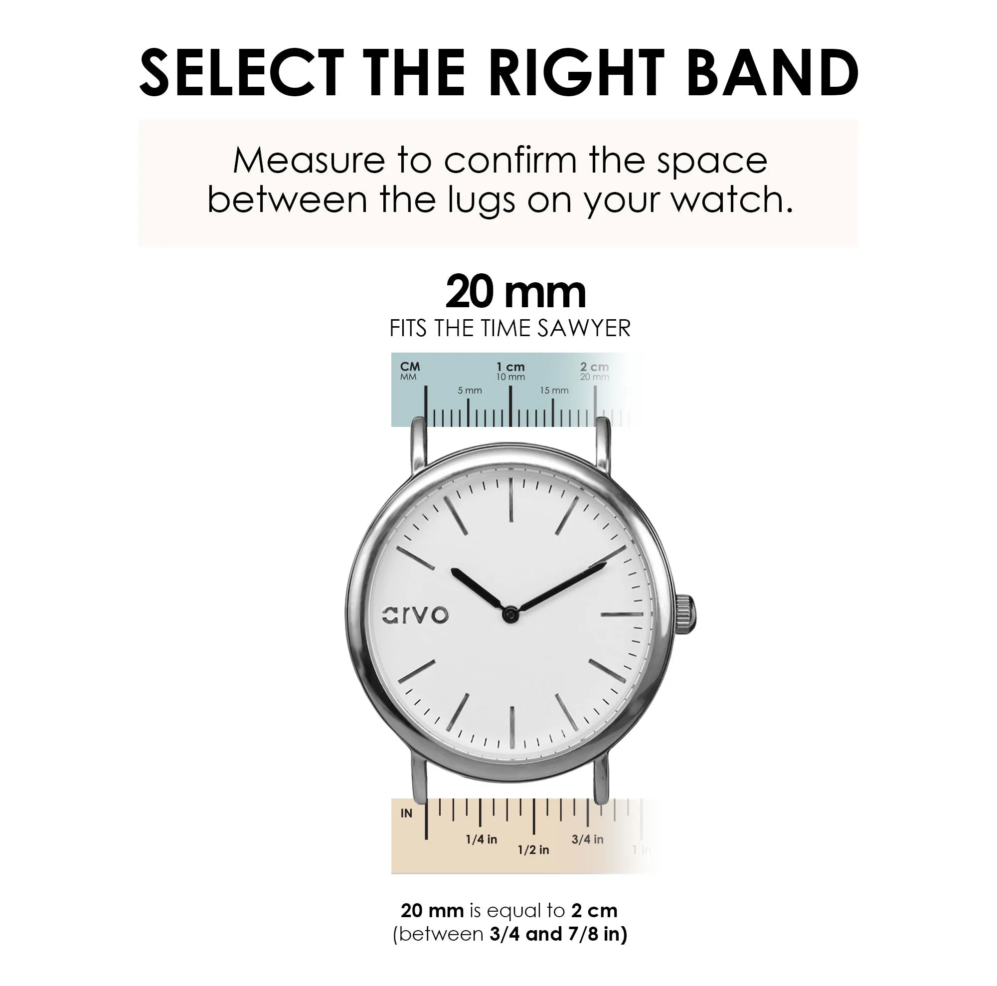 Arvo Blue Stitched Leather Watch Band 20mm by Arvo