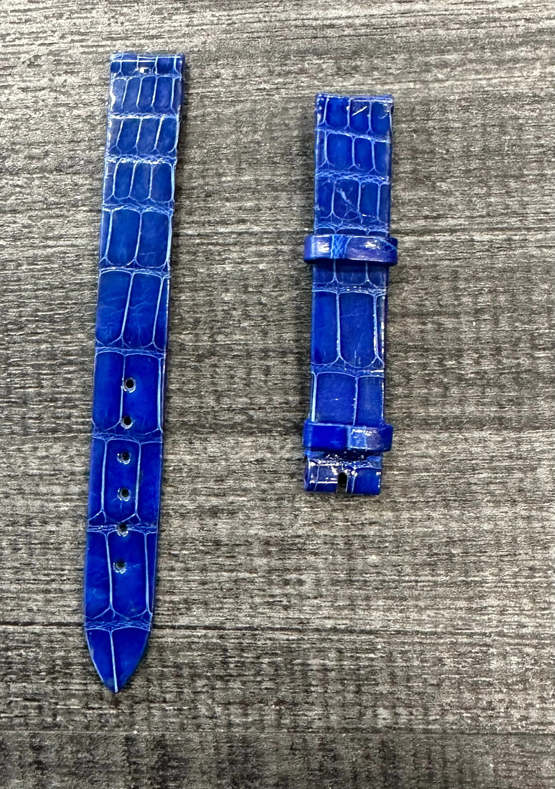 Audemars Piguet Blue Shiny Crocodile Watch Strap - $800.00 APR w/ CoA!