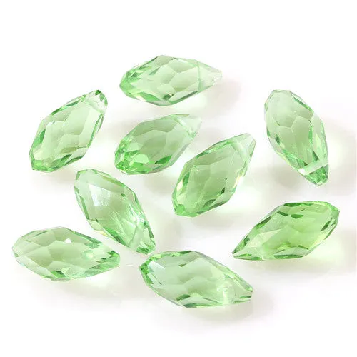 Austria AAA Mala Hole Glass Bead For Jewelry Making Bracelet DIY 6*12MM Pretty Shiny Briolette Crystal Bead Set Wholesale Z001