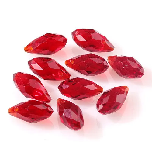Austria AAA Mala Hole Glass Bead For Jewelry Making Bracelet DIY 6*12MM Pretty Shiny Briolette Crystal Bead Set Wholesale Z001