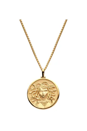 Awe Inspired Gold Medusa Necklace