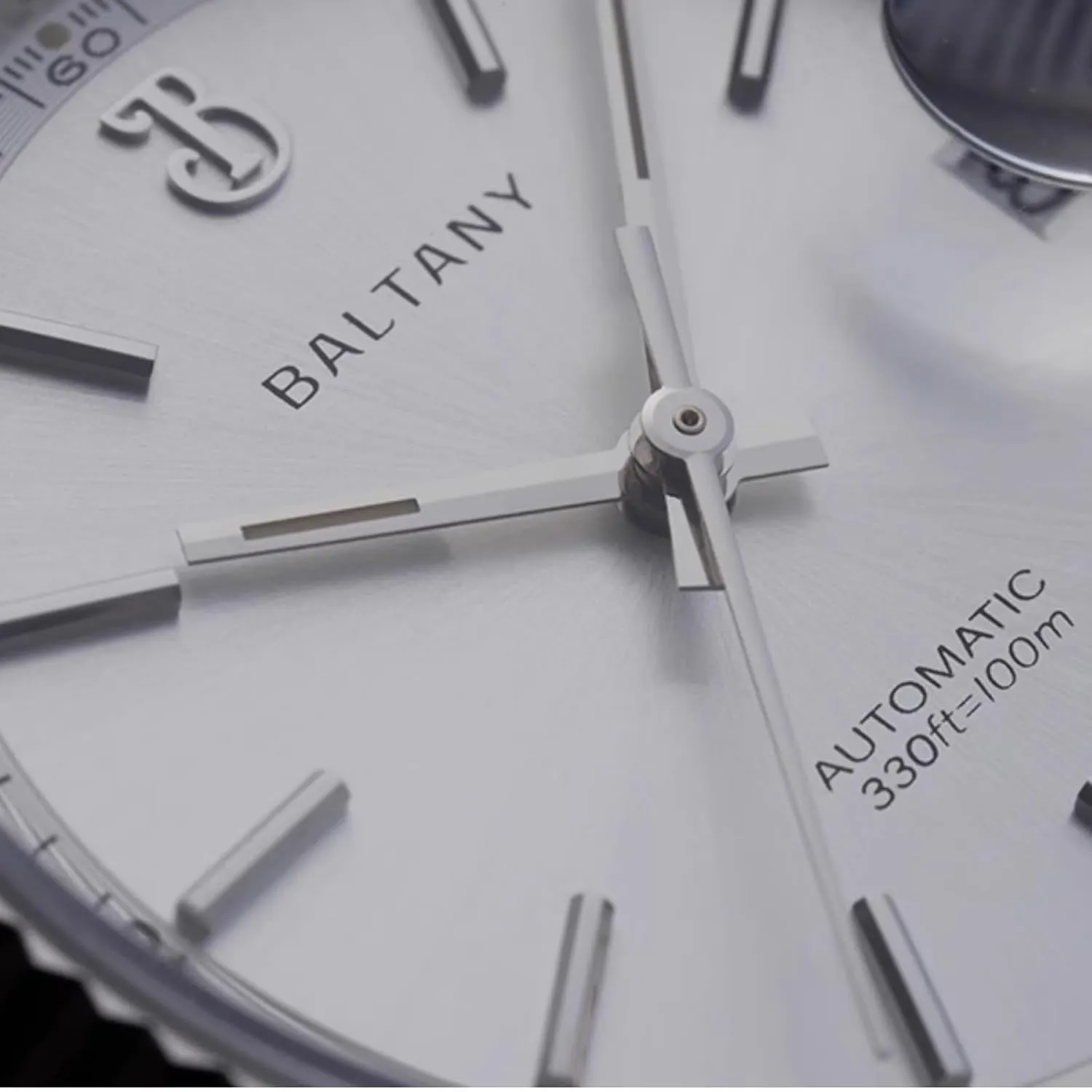 Baltany Watch for Men 36mm S4084 Silver NH35 Automatic Mechancial Movement 10Bar Waterproof Dress Watch