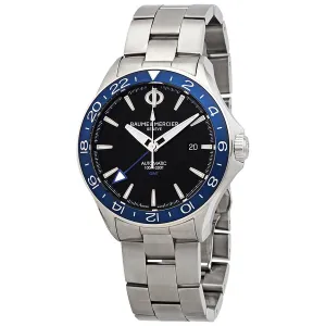 Baume et Mercier Clifton Club Automatic GMT Black Dial Men's Stainless Steel Watch 10487