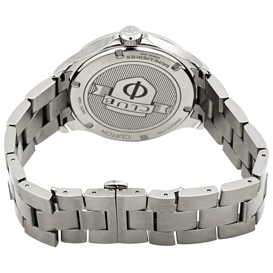 Baume et Mercier Clifton Club Automatic GMT Black Dial Men's Stainless Steel Watch 10487