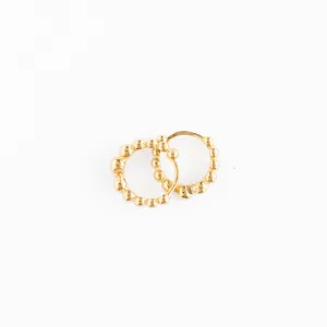 Beaded Huggie Hoop 11mm