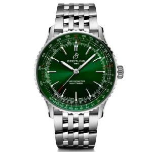 Breitling Navitimer 41mm Green Dial Automatic Gents Watch A17329371L1A1
