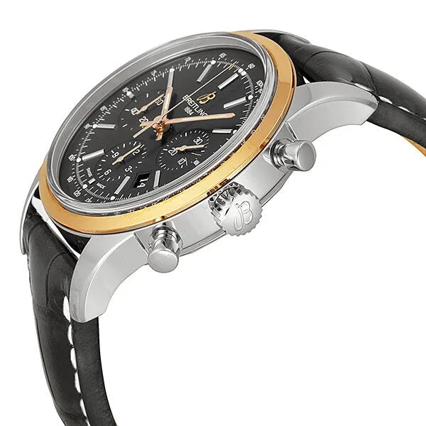 Breitling TransOcean Chrono Black Dial Brown Leather Men's Watch UB015212-BC74BKCT
