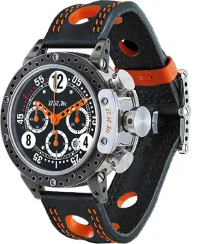B.R.M. Watch DDF12-44 Orange Hands