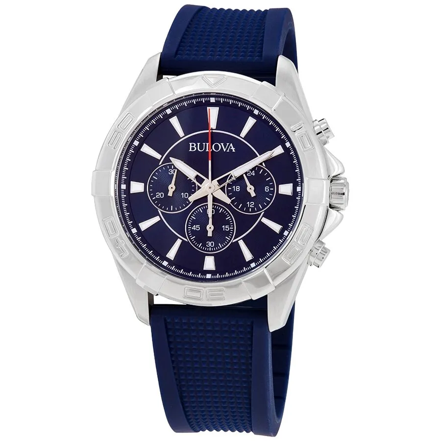 Bulova Chronograph Blue Dial Men's Watch 96A214