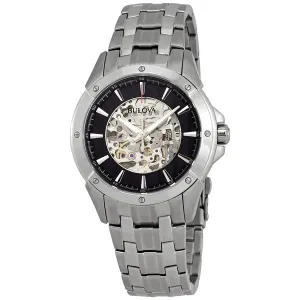 Bulova Clarks Gleeson Over Black Dial Automatic Men's Watch 96A170
