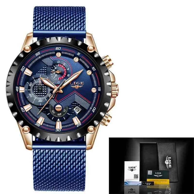 Business Simple Watch SCWTY41 Luxury Blue Stainless Steel Quartz