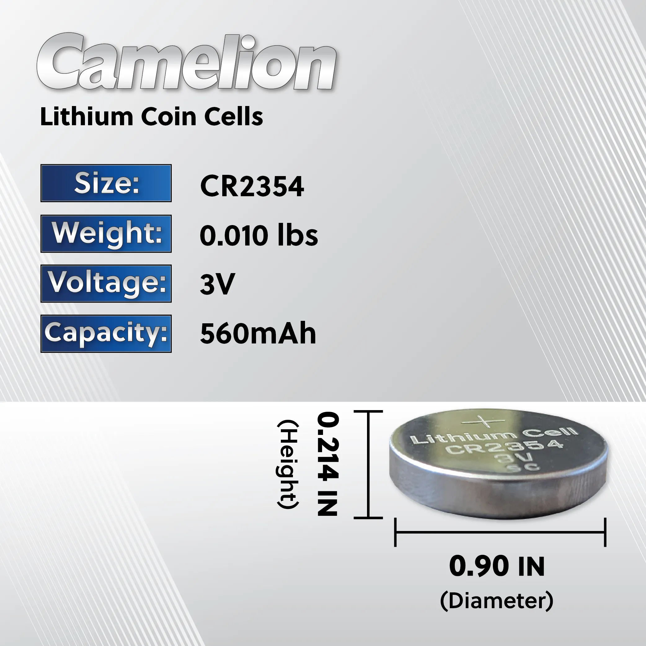 Camelion CR2354/ 2354 3 Volt Lithium Coin Button Cell Battery