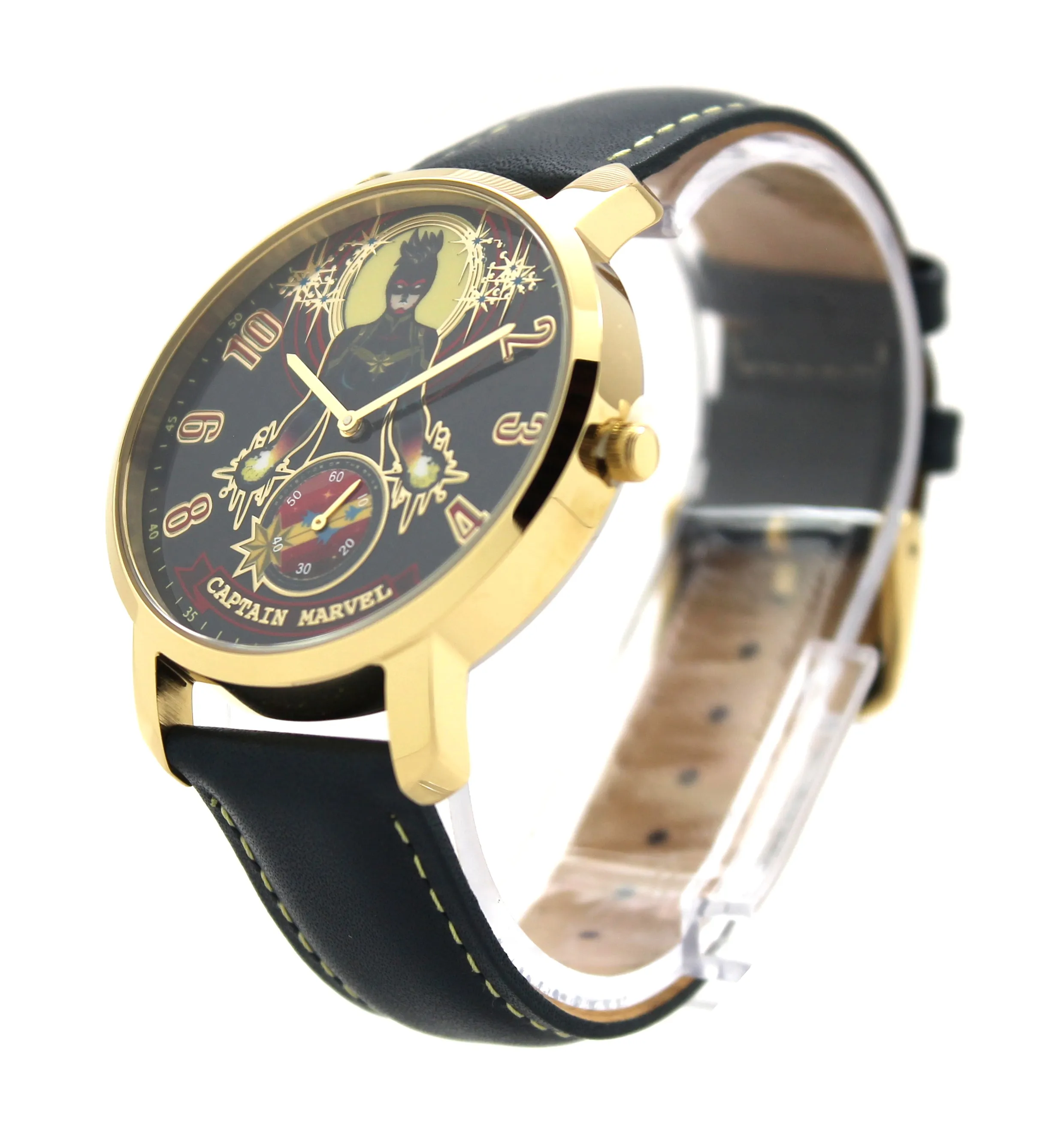 Captain Marvel Carol Danvers Genuine Leather Men's or Women's Infinity War Movie Avengers Watch (CPM5003)