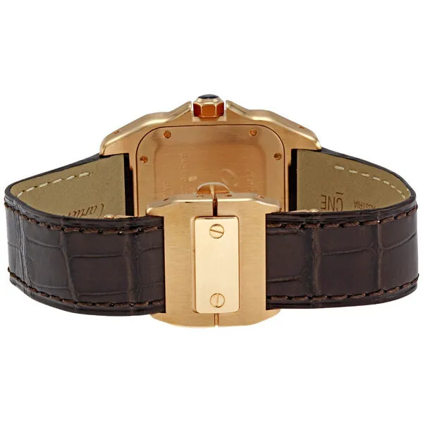 Cartier Santos 100 18kt Rose Gold Ladies Watch W20108Y1